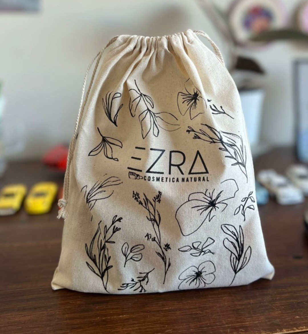Pack 100 bolsas 25x20cm algodón ecológico doble cordón personalizadas.