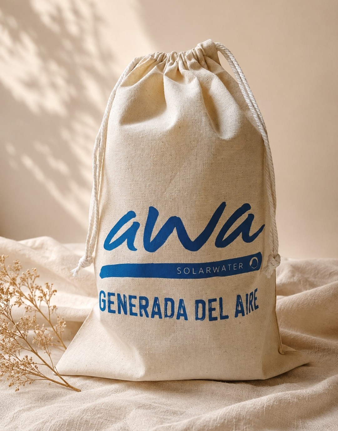 Pack 100 bolsas algodón 30x20cm doble cordón personalizadas.