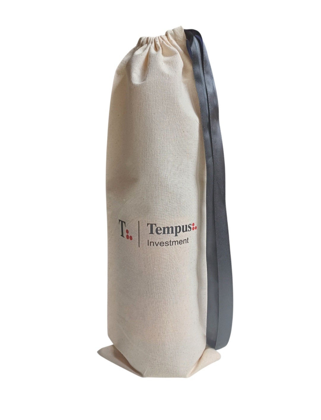 Pack 100 bolsas de algodón botella champagne/vino personalizadas.